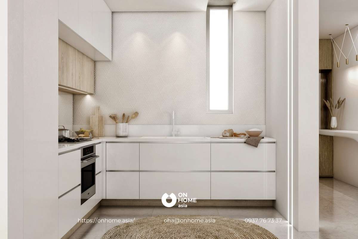 Tủ bếp biệt thự phong cách Địa Trung Hải