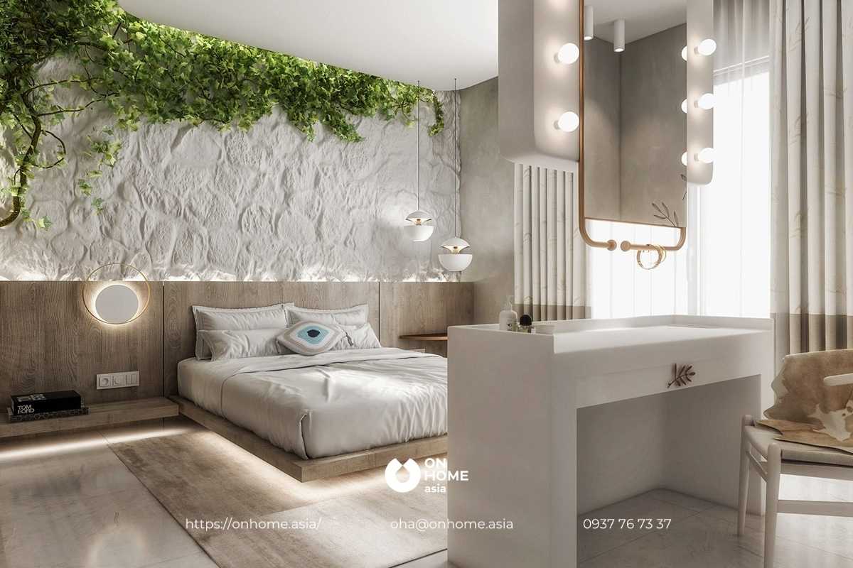 Nội thất phòng ngủ biệt thự Địa Trung Hải