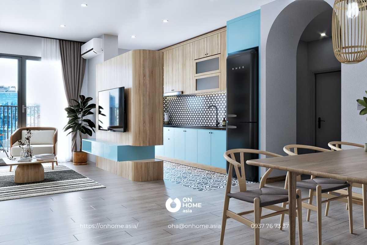 Vách ngăn phòng khách thiết kế lạ mắt