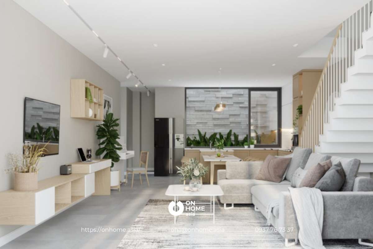 Thiết kế nội thất phòng khách nhà phố đẹp