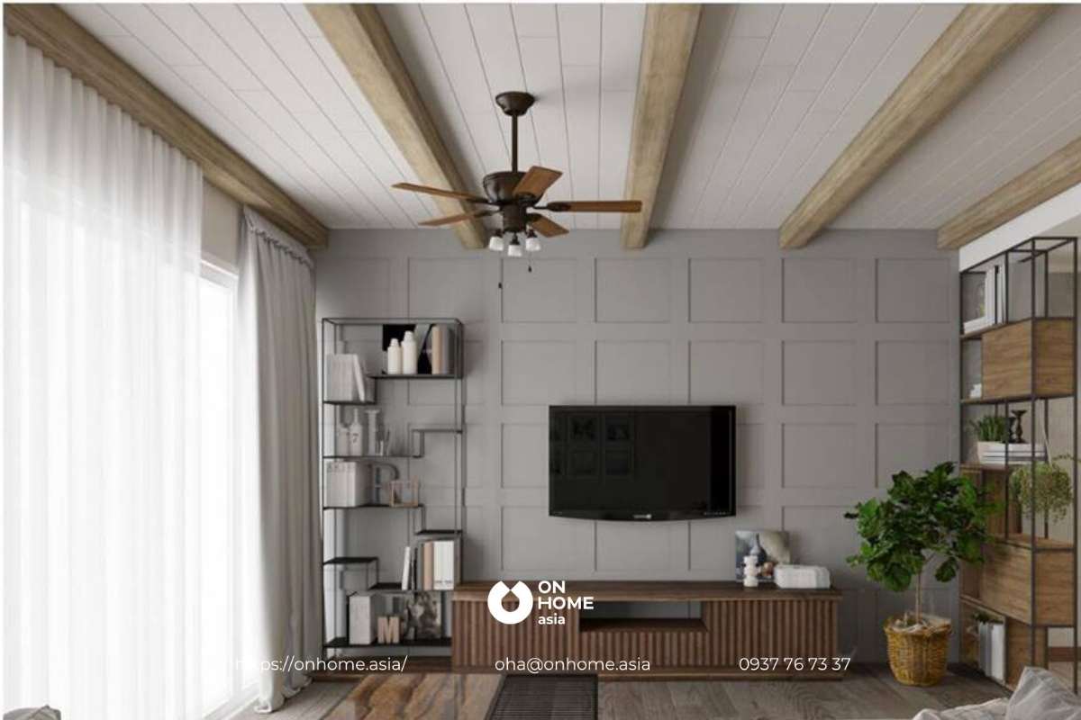 Tủ trang trí phòng khách đơn giản, cuốn hút