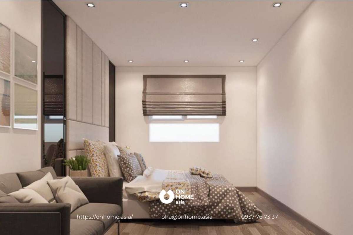 Phòng ngủ master thiết kế đơn giản toát lên sự thanh lịch