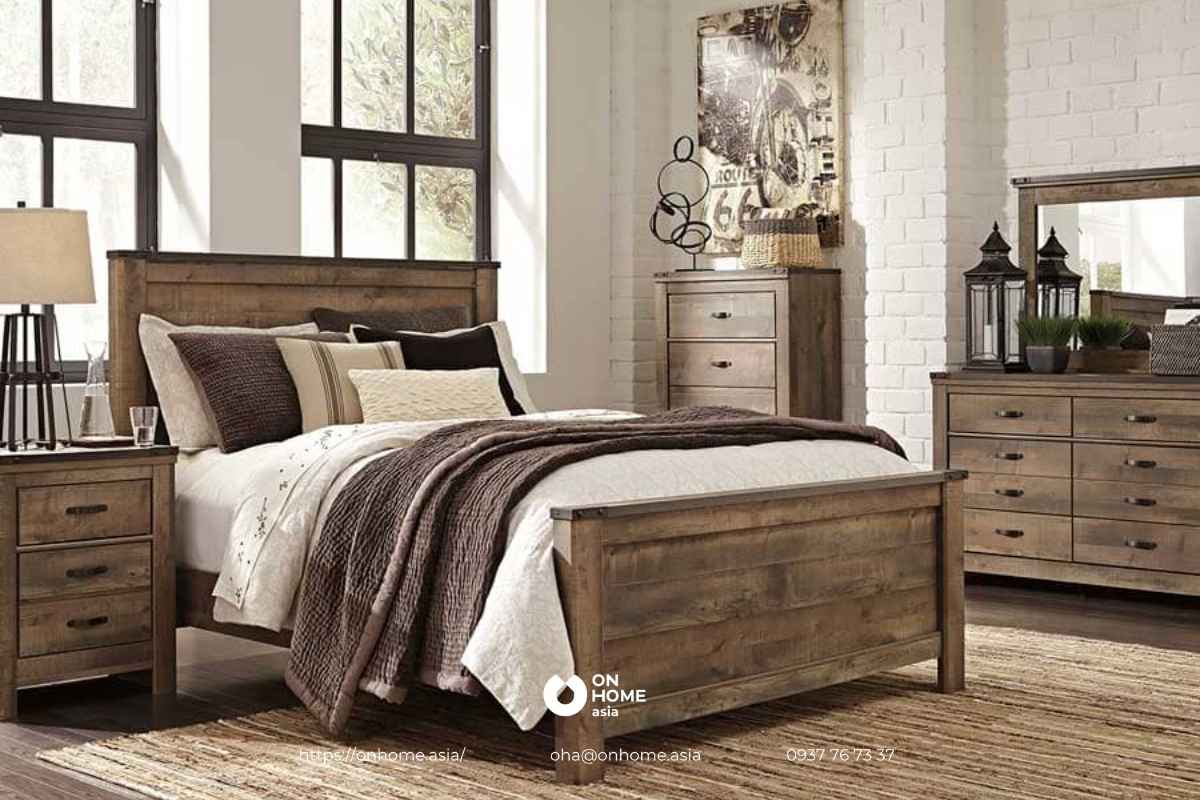 Thiết kế nội thất phòng ngủ theo phong cách Đồng quê