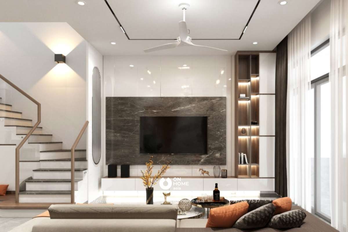 Thiết kế kệ tivi phòng khách đẹp