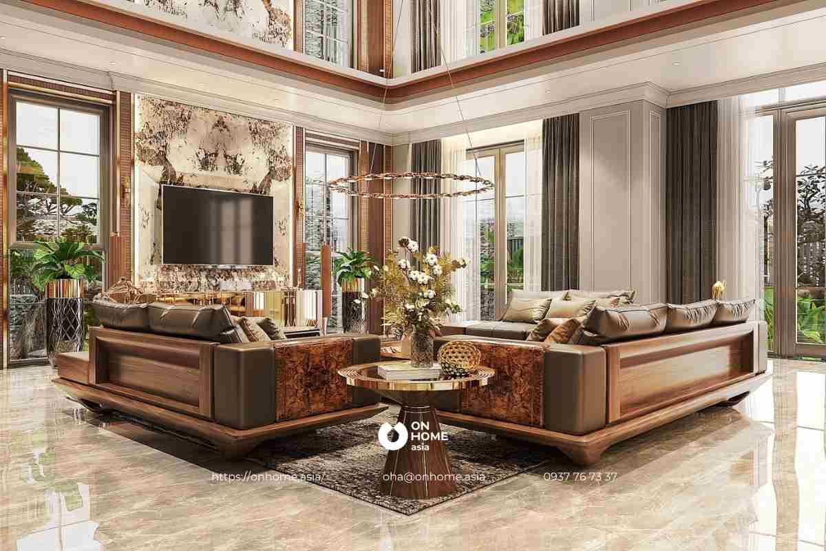 Thiết kế nội thất biệt thự sang trọng