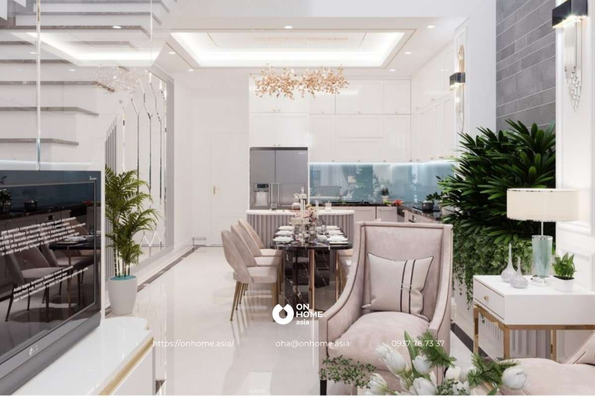 Nội thất Tân Cổ Điển sang trọng