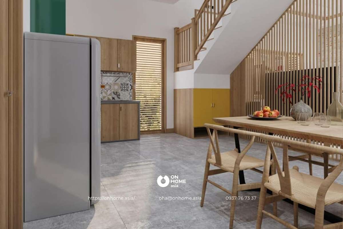 Thiết kế nội thất nhà phố phong cách Thô Mộc gần gũi