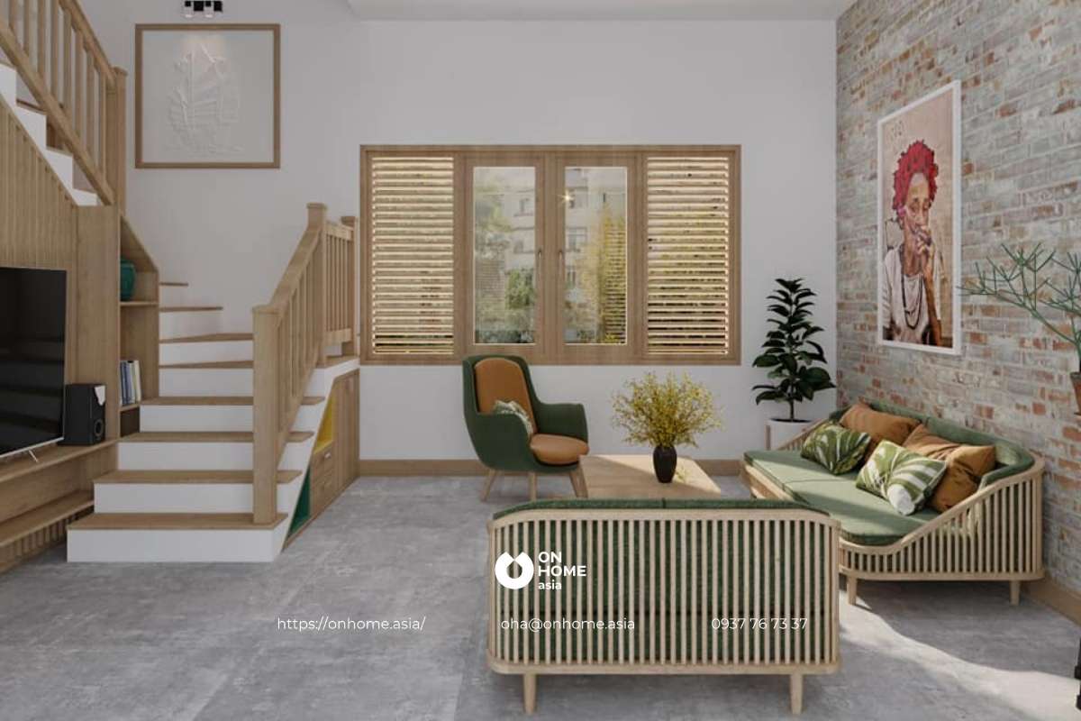 Thiết kế nội thất phong cách Thô Mộc tinh tế