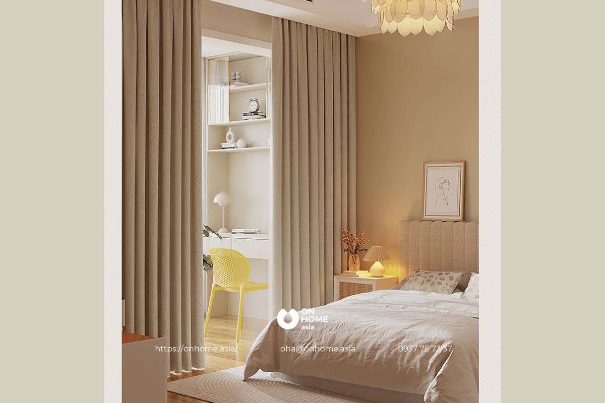 Rèm ngăn phòng ngủ cao cấp hiện đại