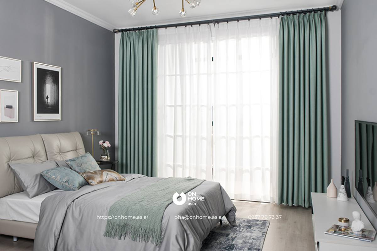 Rèm cửa phòng ngủ 2 lớp chống nắng