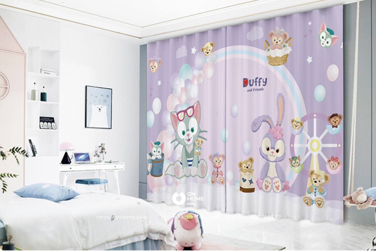 Rèm phòng ngủ bé gái dễ thương