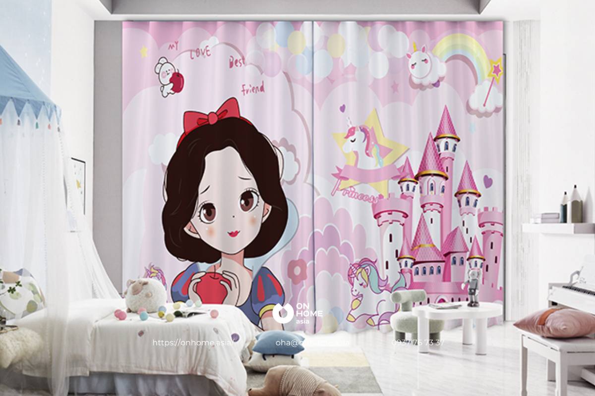 Rèm công chúa trang trí phòng ngủ bé gái