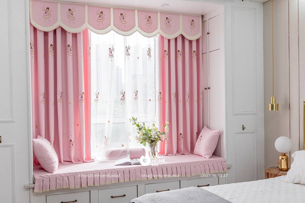 Rèm công chúa trang trí phòng ngủ bé gái