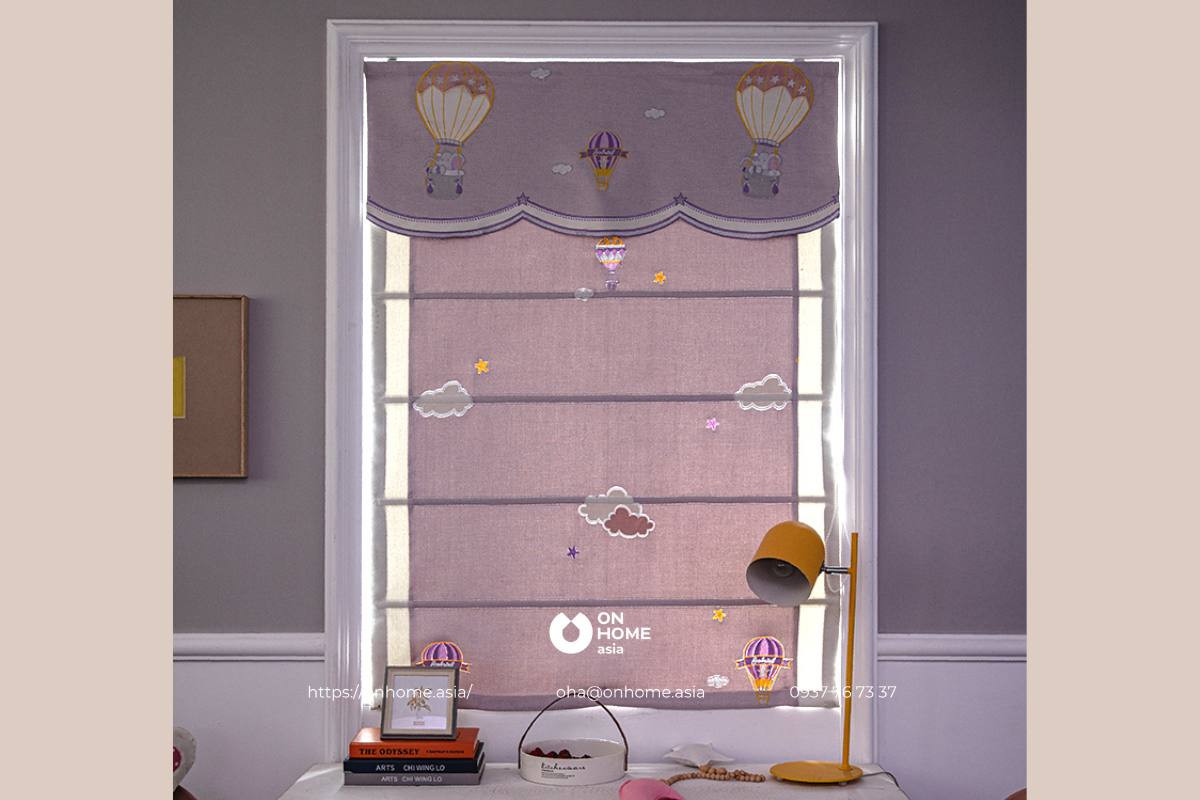 Rèm cuốn cửa sổ phòng ngủ trẻ em