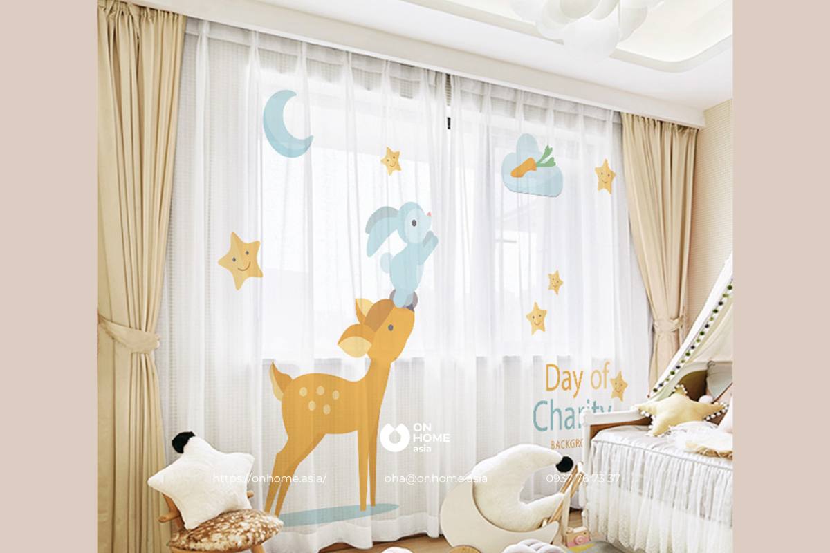 Rèm cửa sổ phòng ngủ bé trai