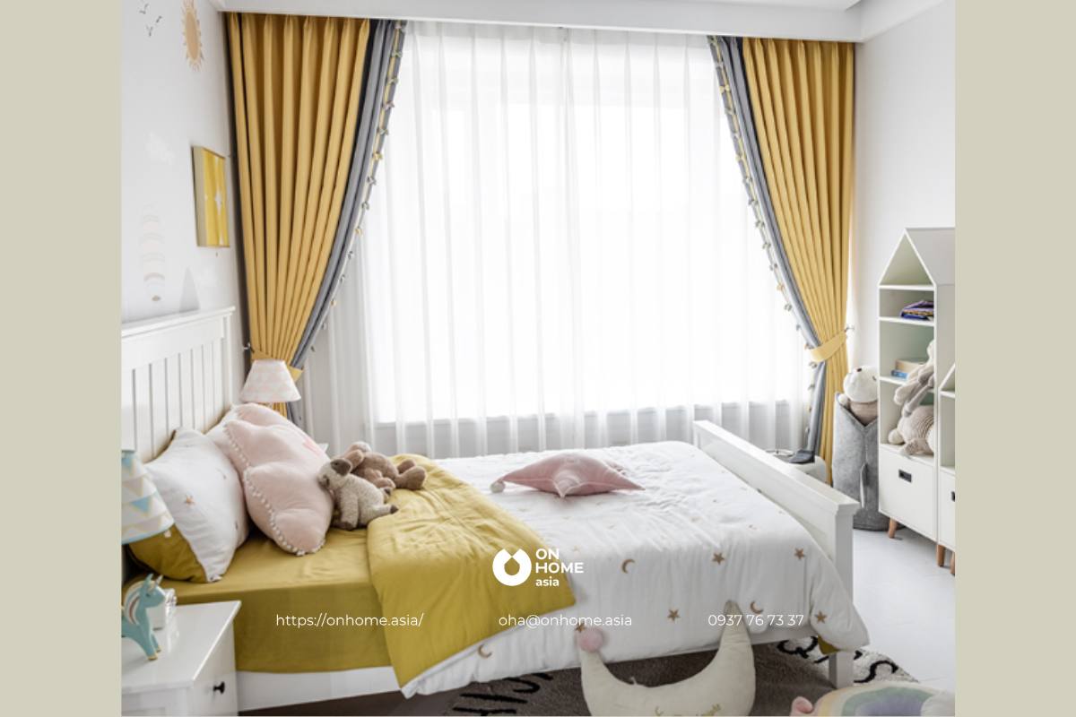 Rèm cửa sổ phòng ngủ bé gái dễ thương