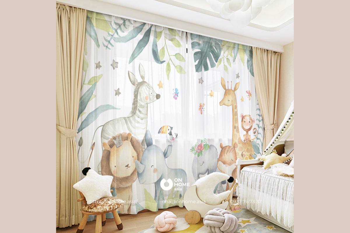 Rèm cửa phòng ngủ bé trai cao cấp, hiện đại