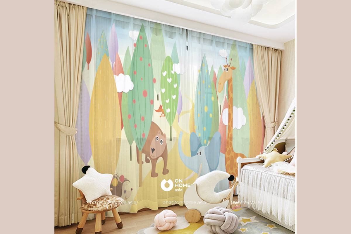 Rèm cửa phòng ngủ bé trai cao cấp, hiện đại