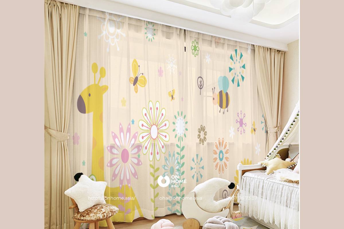 Rèm cửa phòng ngủ bé trai đẹp
