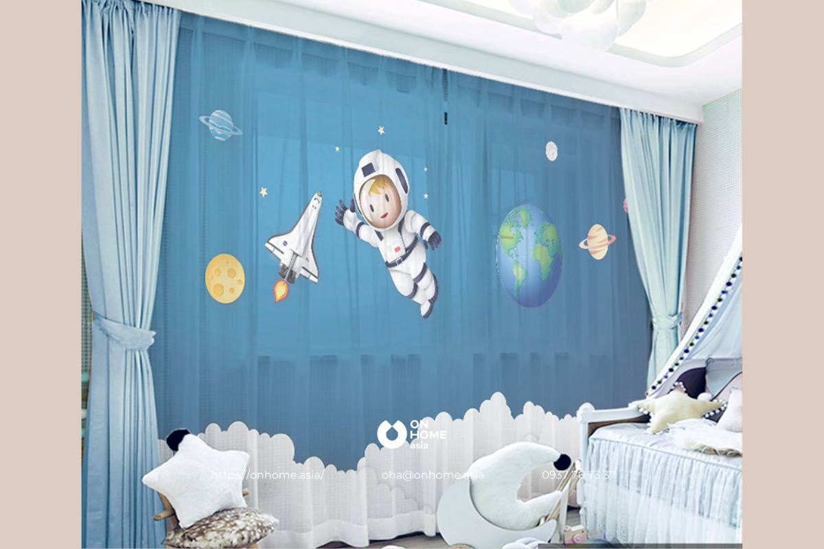 Rèm phòng ngủ bé trai dễ thương