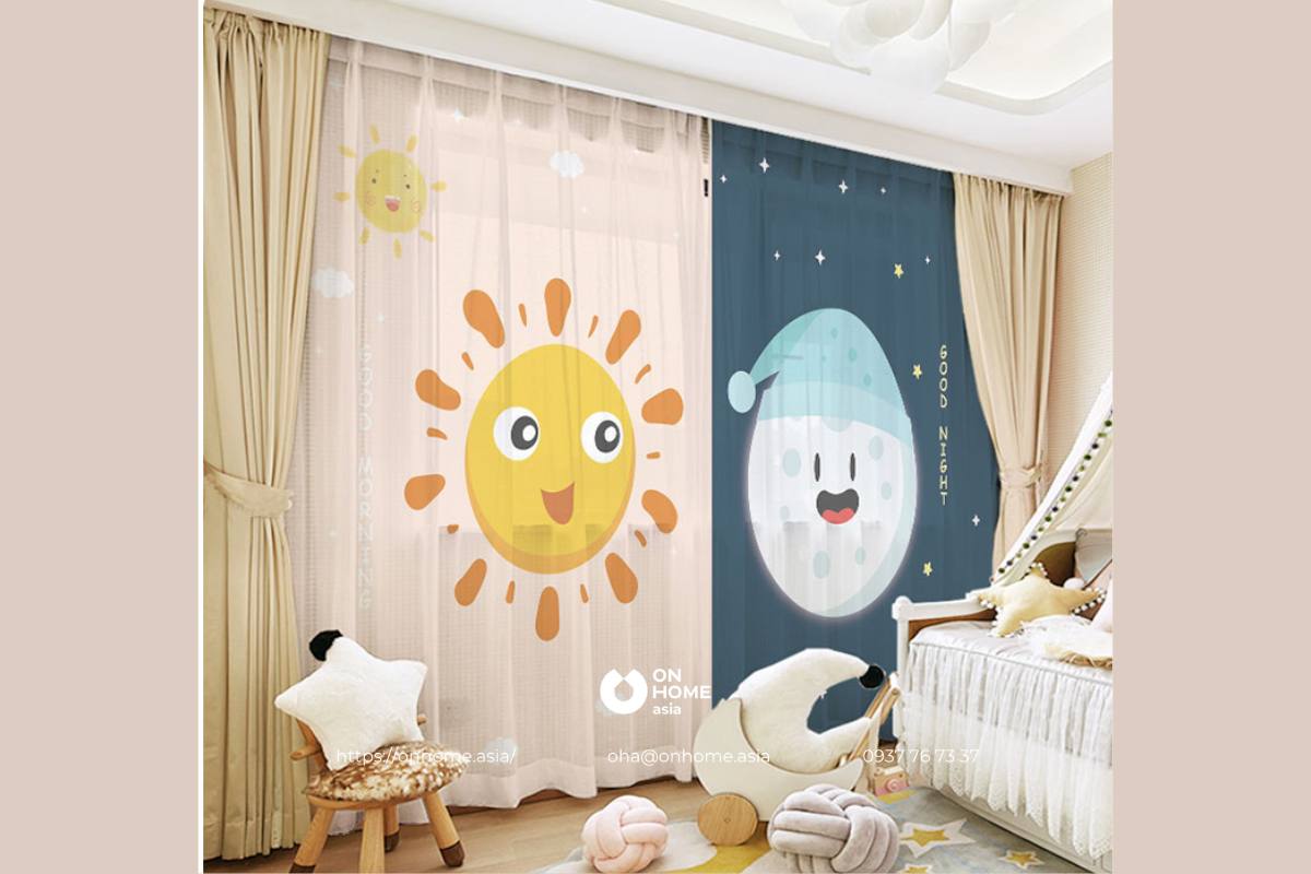 Rèm phòng ngủ bé trai đẹp