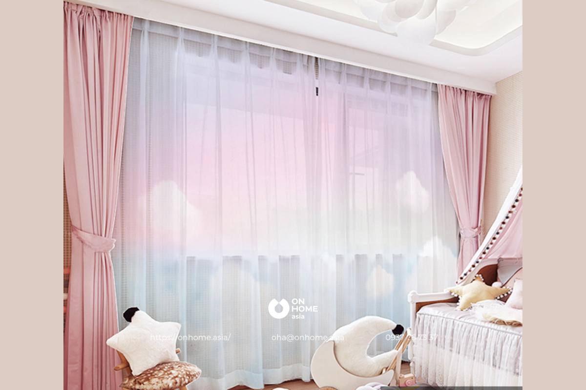 Rèm cửa sổ phòng ngủ bé gái đẹp