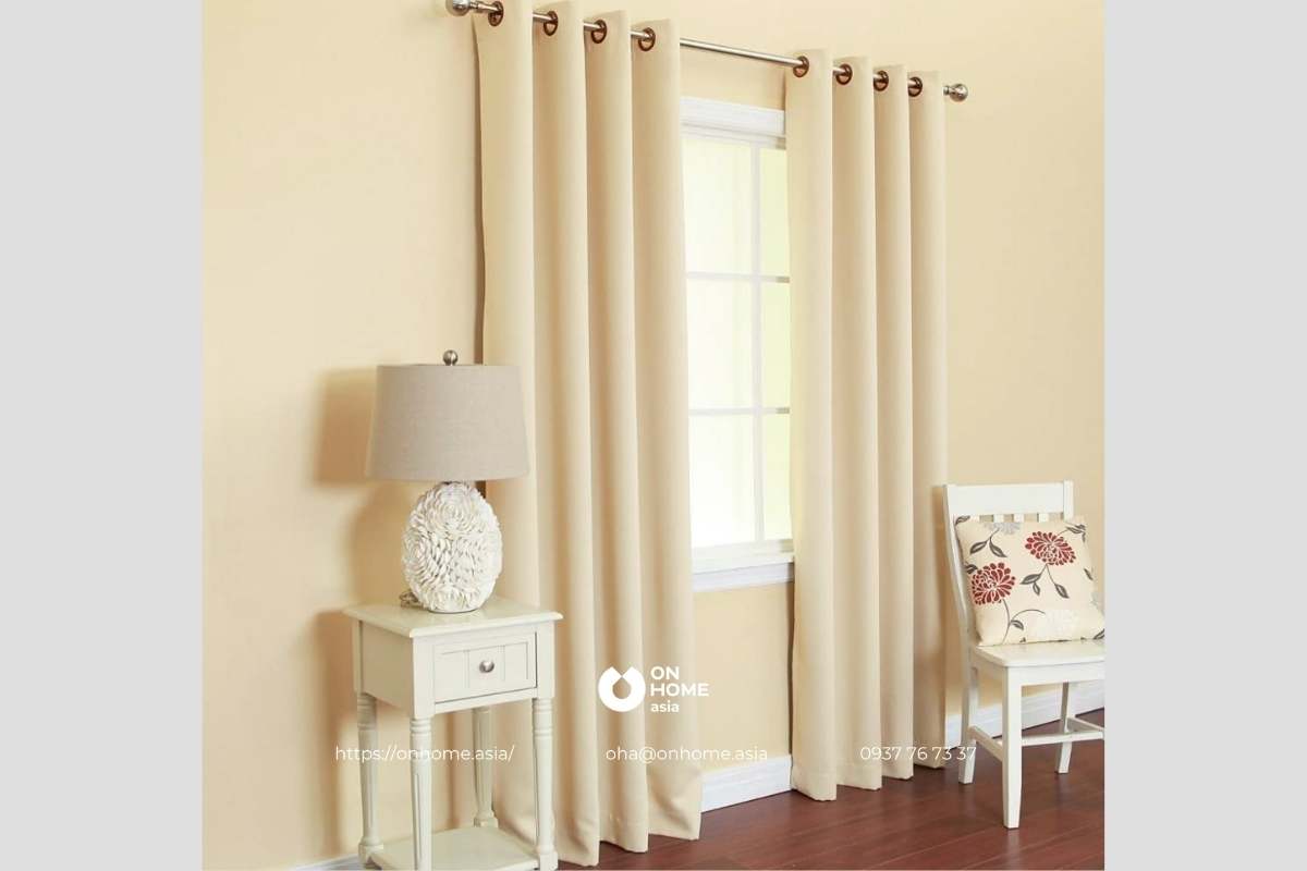 Rèm vải màu be đẹp