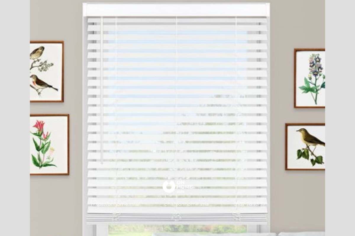 Rèm lá màu trắng cao cấp