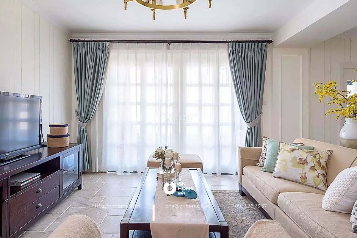 Rèm cửa phòng khách hiện đại