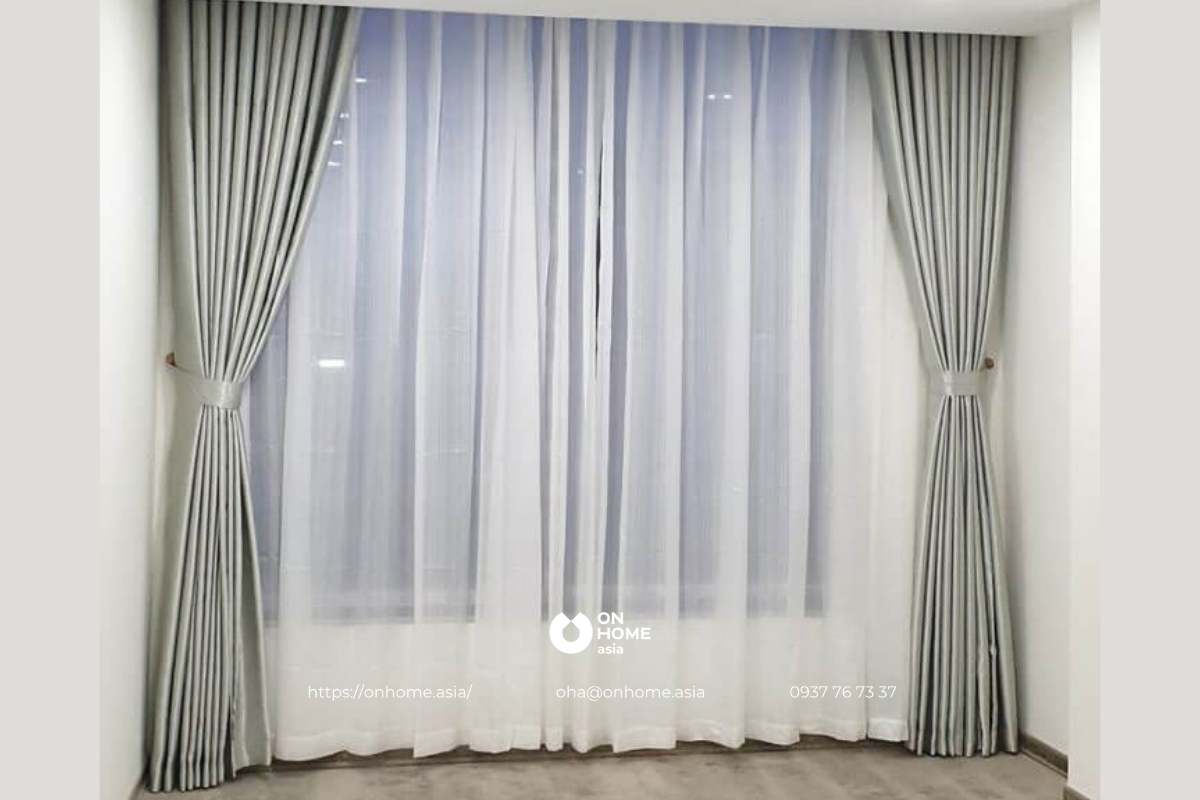 Mẫu rèm cửa 2 lớp trang trí phòng ngủ đẹp