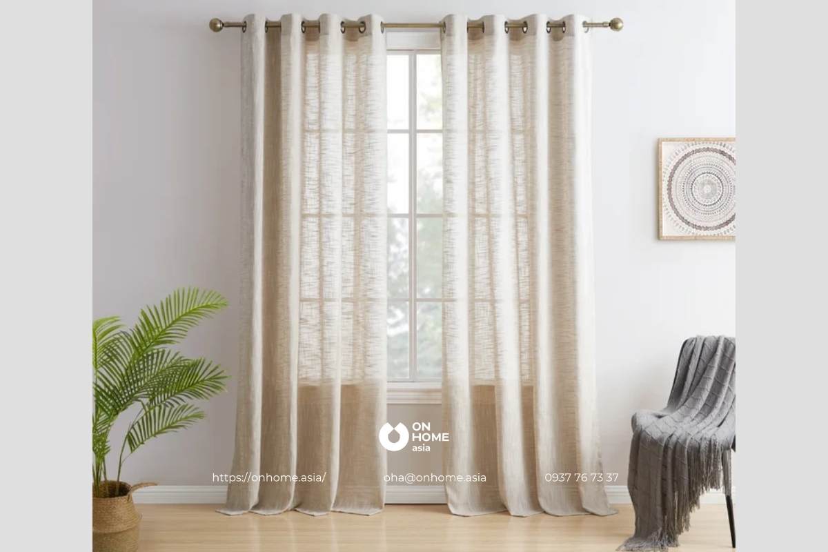 Rèm voan phòng khách đẹp