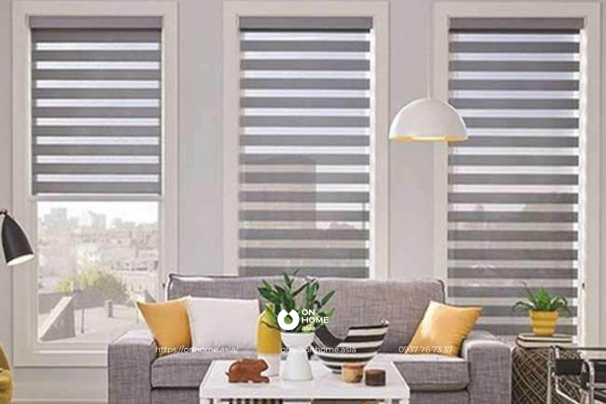 Rèm cầu vồng phòng khách