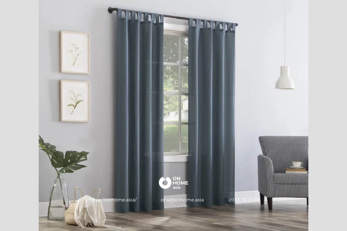Rèm phòng khách đẹp bằng lụa tơ cực trendy