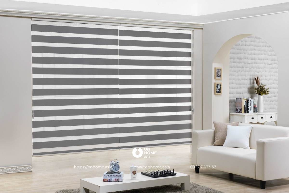 Rèm cầu vồng phòng khách đơn giản