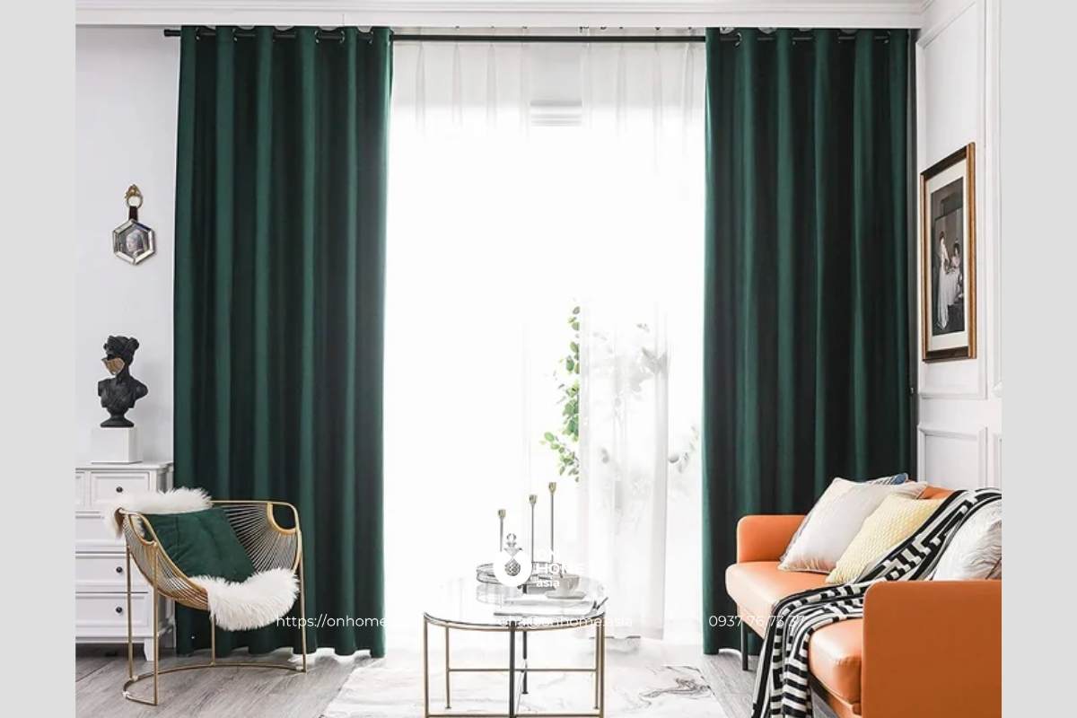 Rèm cửa nhung phòng khách