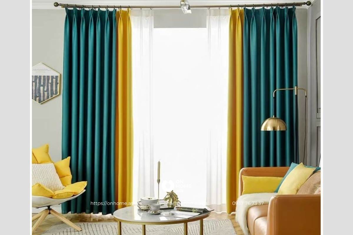 Rèm cửa phòng khách 2 lớp