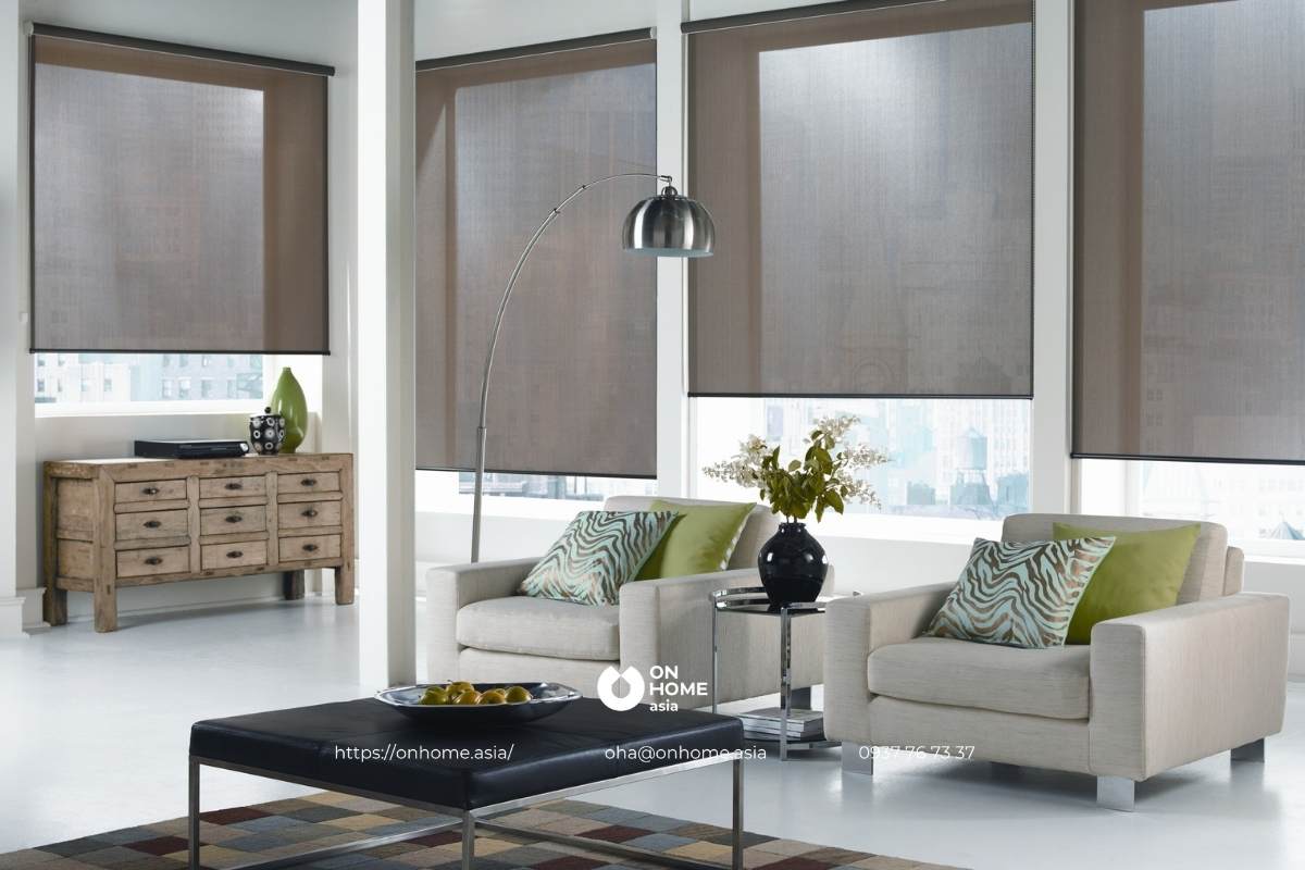 Rèm cuốn phòng khách đẹp