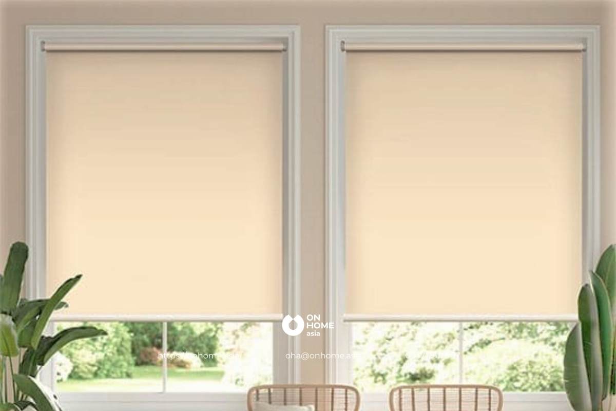 Rèm cuốn cửa sổ phòng khách hiện đại, đẹp