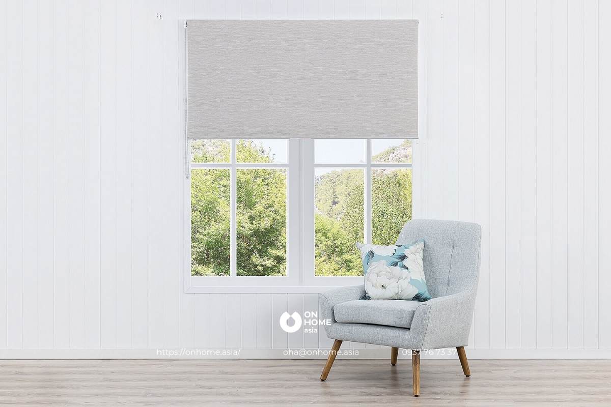 Rèm cuốn cửa sổ phòng khách hiện đại, đẹp