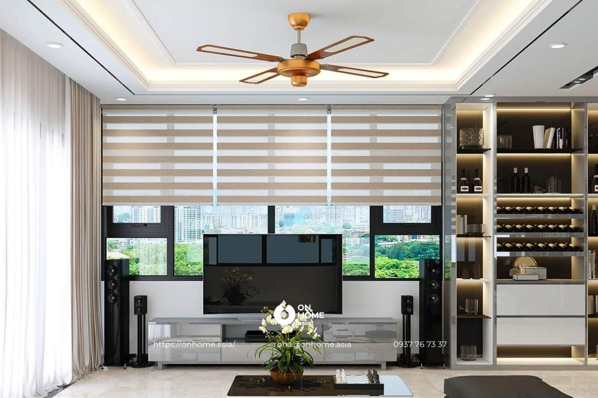 Rèm cuốn phòng khách đẹp