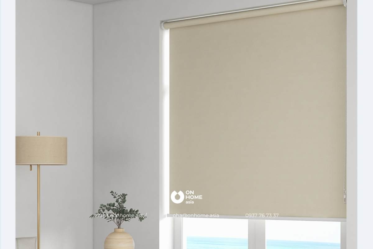 Rèm cuốn phòng khách đơn giản
