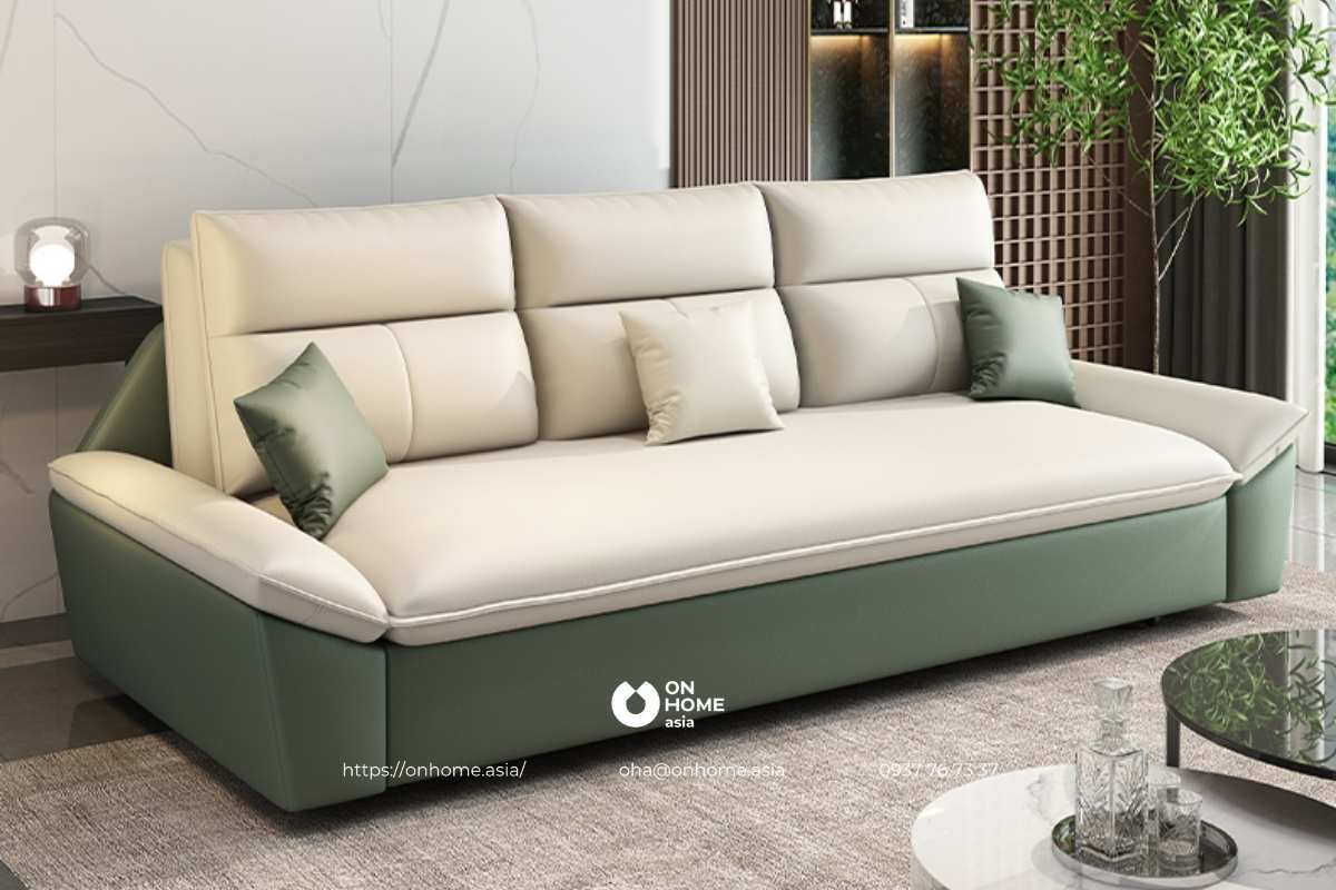 Sofa giường màu xanh đẹp