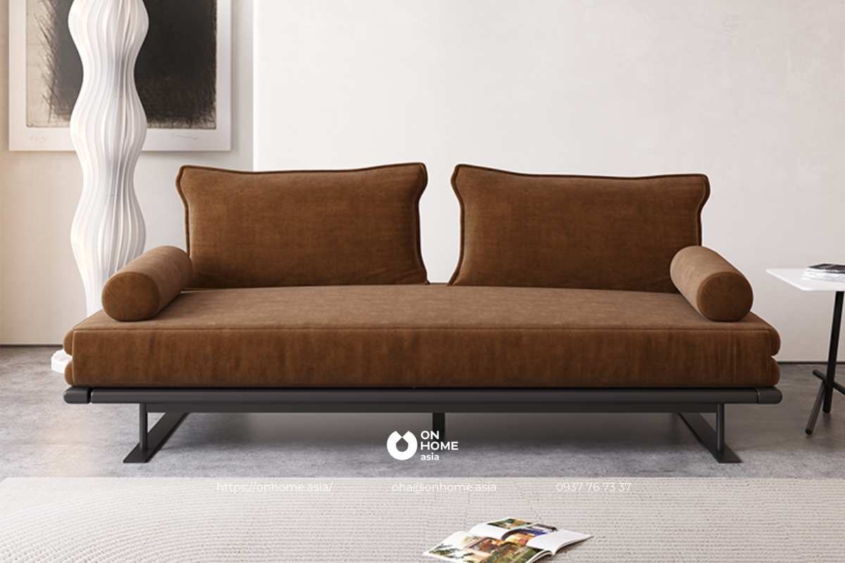 Sofa giường màu nâu đẹp