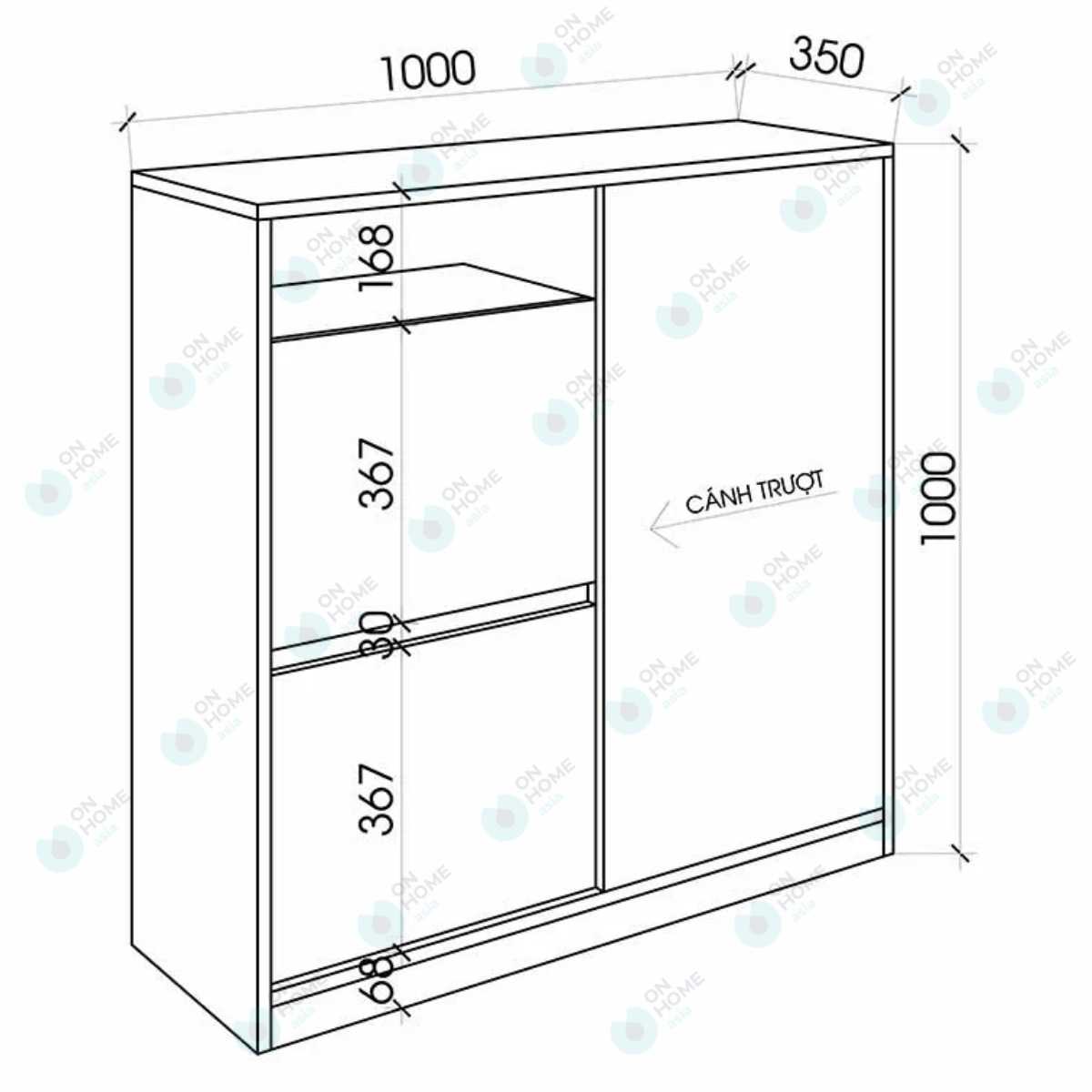 Kích thước tủ giày rất quan trọng