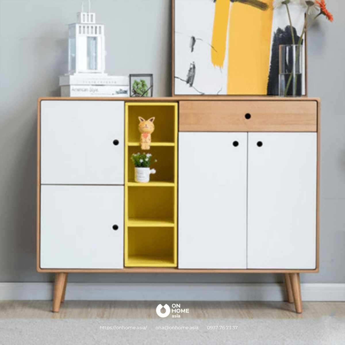 Tủ giày gỗ công nghiệp mang đến vẻ đẹp hiện đại cho không gian