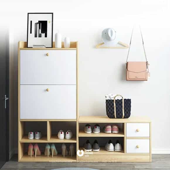 Tủ giày gỗ 1m2