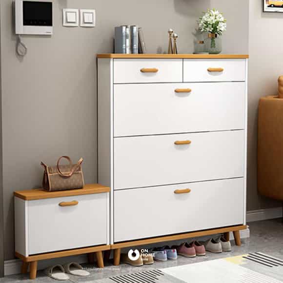 Tủ giày dép chất liệu gỗ công nghiệp cao cấp