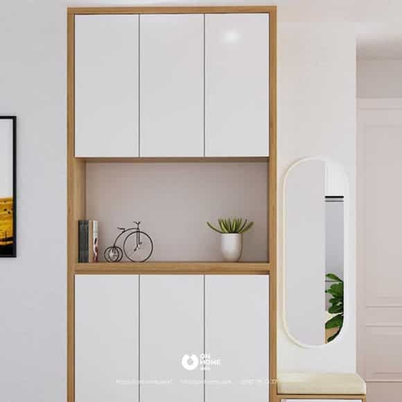 Tủ giày dép kịch trần phong cách Bắc Âu