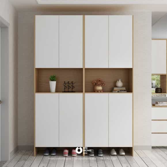 Tủ giày kịch trần gỗ công nghiệp
