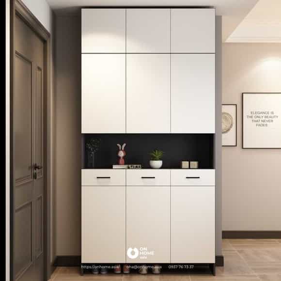 Tủ giày kịch trần thiết kế đơn giản